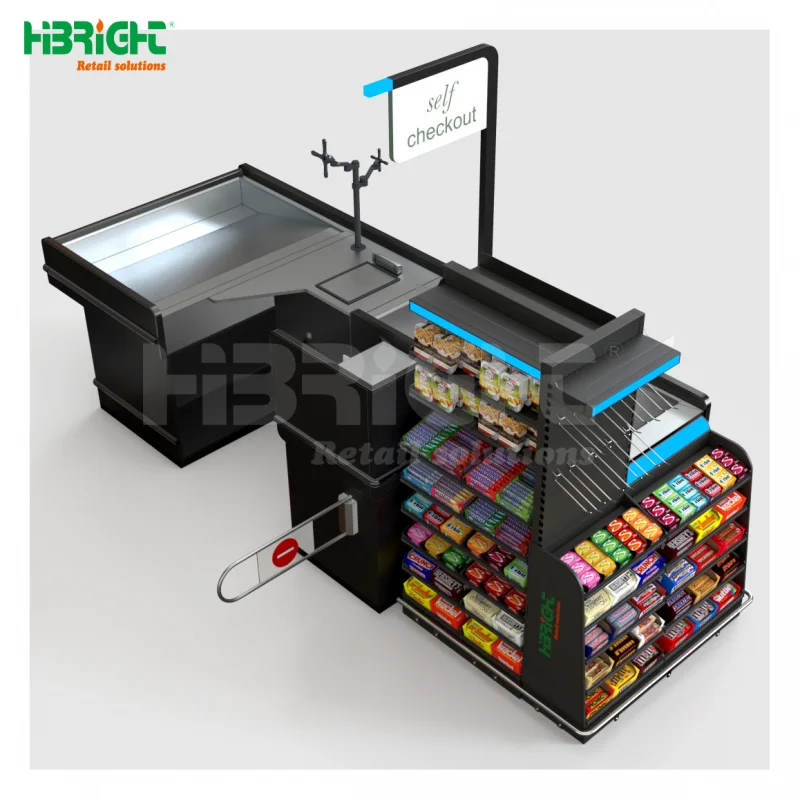 맞춤형 하이브라이트 소매 식료품점 계산대 자동 결제 카운터 LED 포함