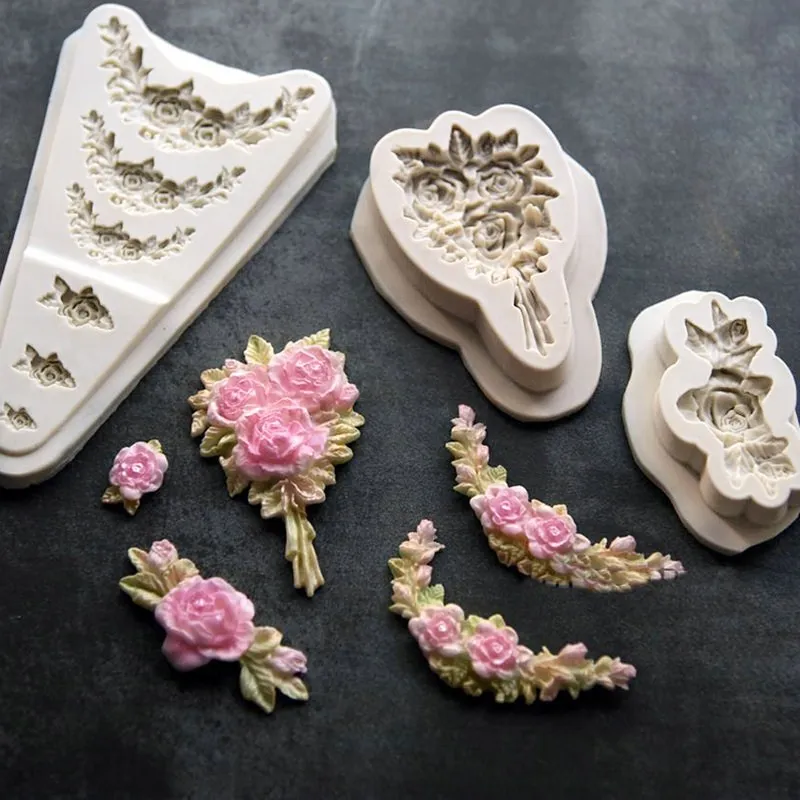 

Various Flower Bouquet Silicone Mold Fondant Cake Decoration Tools Chocolate Fudge Mold Sugarcraft Chocolate Kitchen Tools