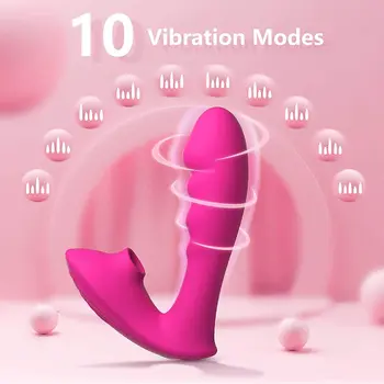 Sucking Vibrator for Women Female Masturbator G spot Clitoris Stimulation Rechargeable Vibrating Sucker Clitoral Vibrators 2