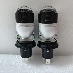Enhanced H4 LED Headlight Bulb - High - Performance Canbus Lamp with Mini Projector for Motorcycles and Cars (2 pieces)