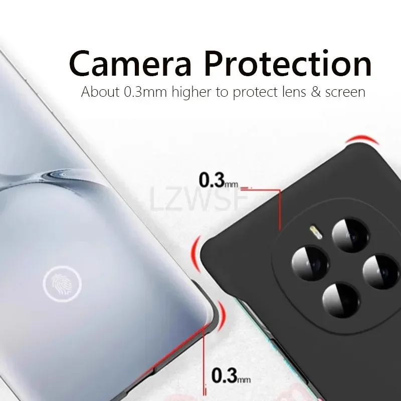 Frameless Slim Matte Hard PC Shockproof Phone Case