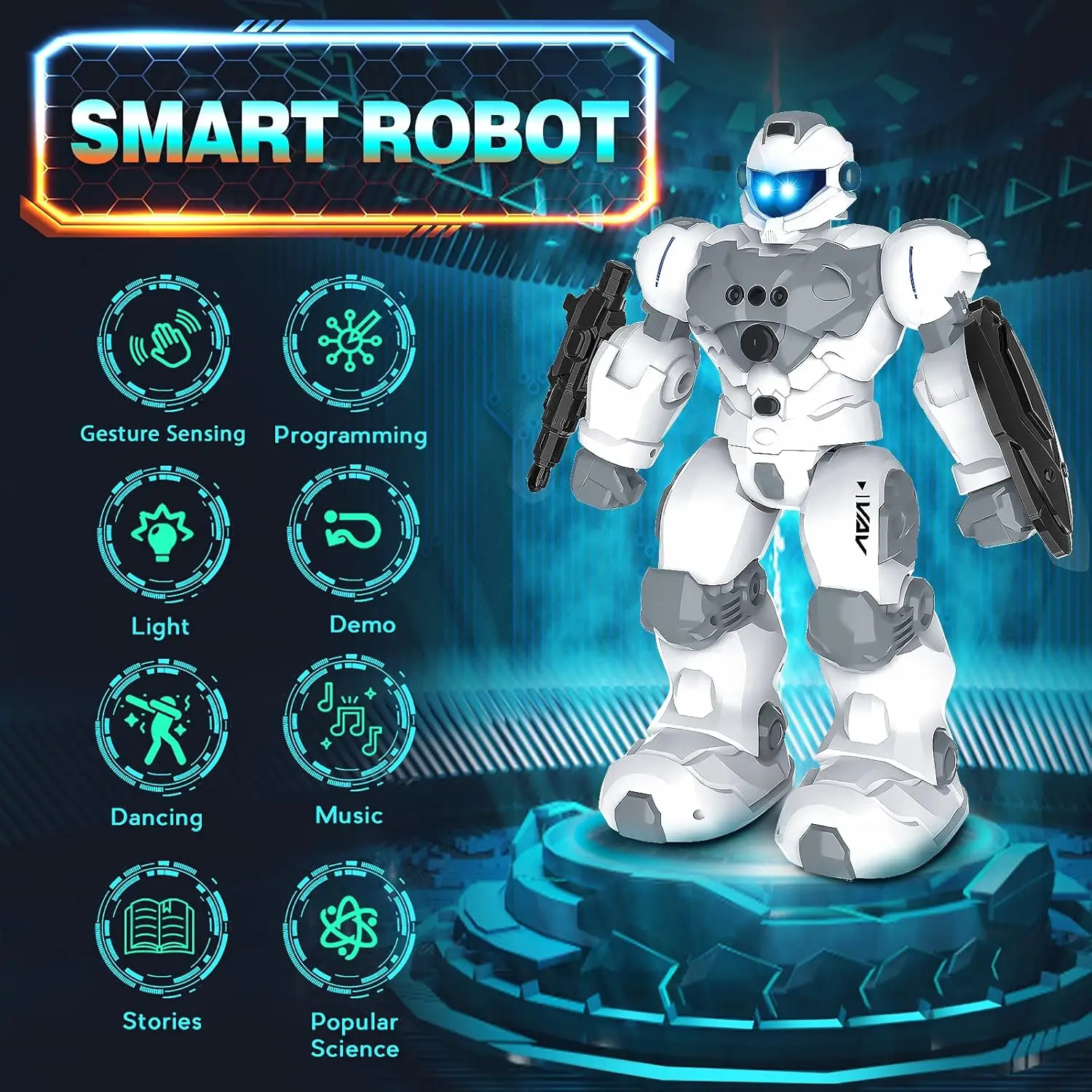 Toys for Boys Girls Remote Control RC Robot Toy Intelligent Programmable Gesture Sensing Birthday Gifts for Kids Age 6 7 8 9 10 4