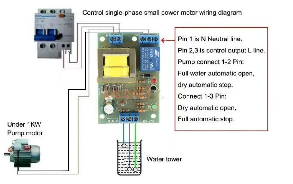 Liquid Level Controller Switch AC 220V 10A Water Level Detection Sensor Module
