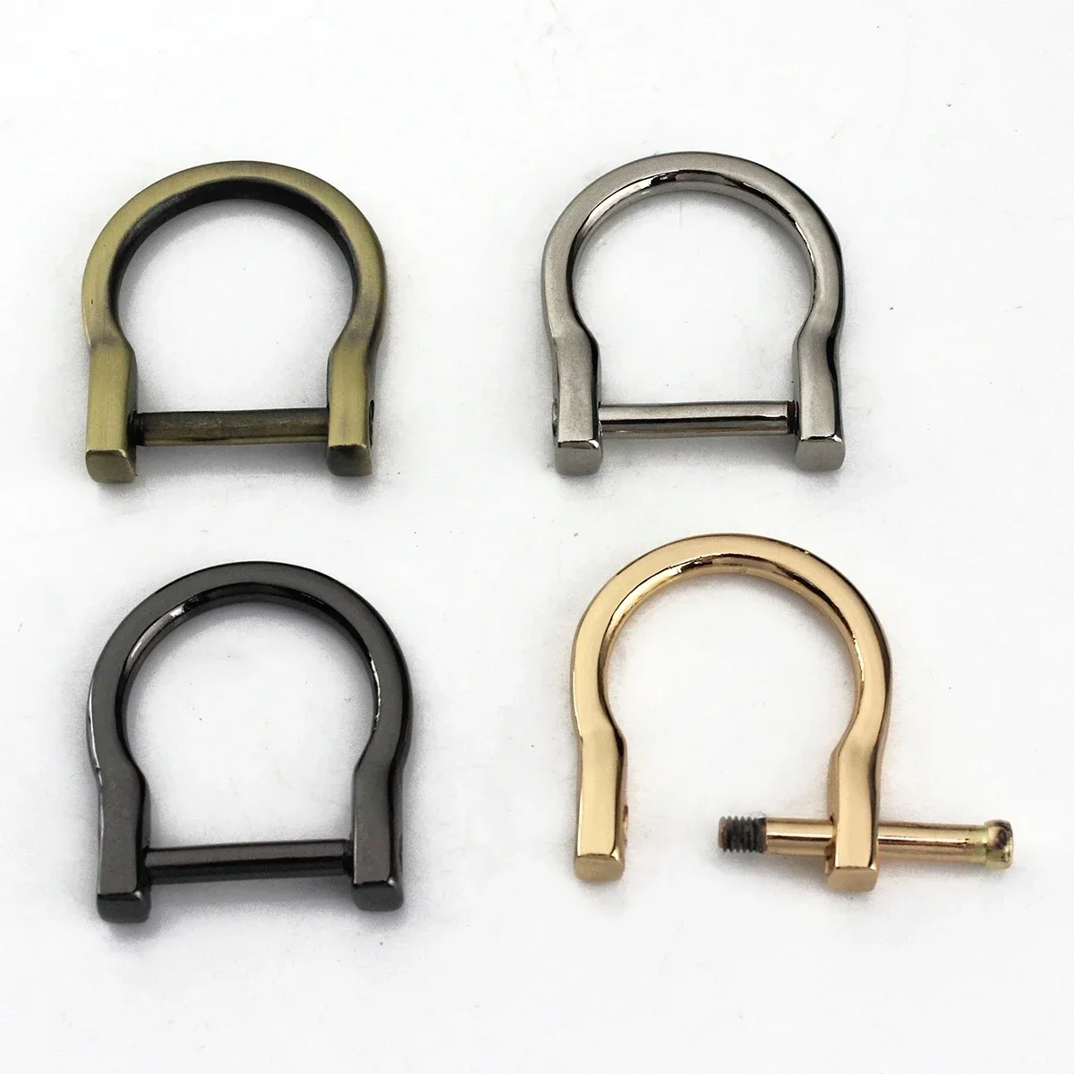 D Ring Buckle 1piece Metal Detachable Open Screw Shackle Clasp Leather Craft Belt Handle