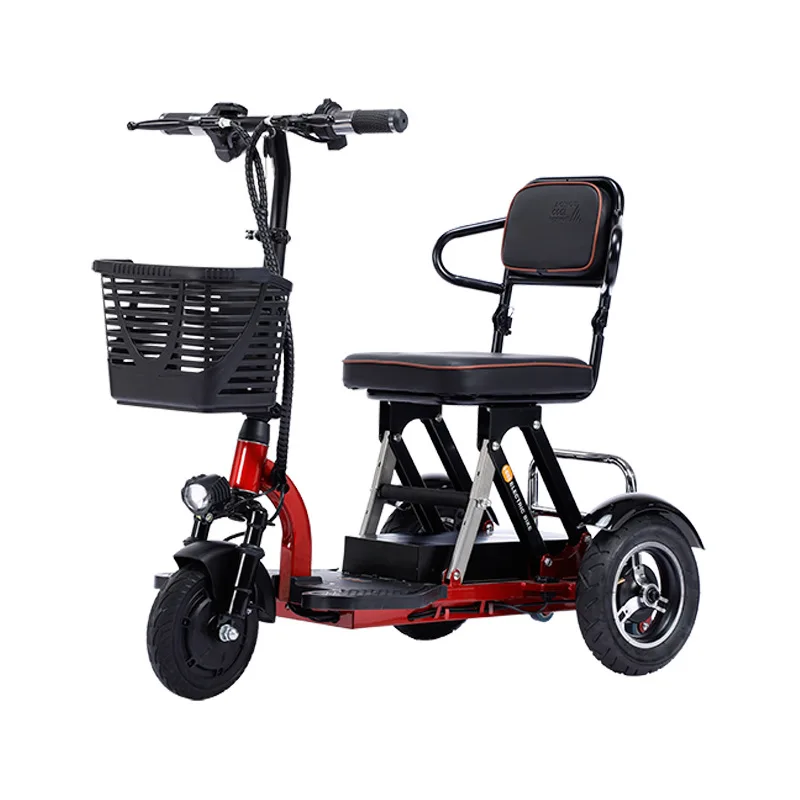 adult 3 wheel elderly enclosed folding mobility electric tricycles three wheel scooter for handicap