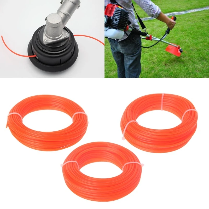 Nylon Trimmer Line Brush Cutter Rope Lawn Mower Wire 2/2.4/3mm x 15M