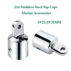 Premium Stainless Steel Marine Top Caps - Durable Boat Fittings & Bimini Top Accessories (22mm)