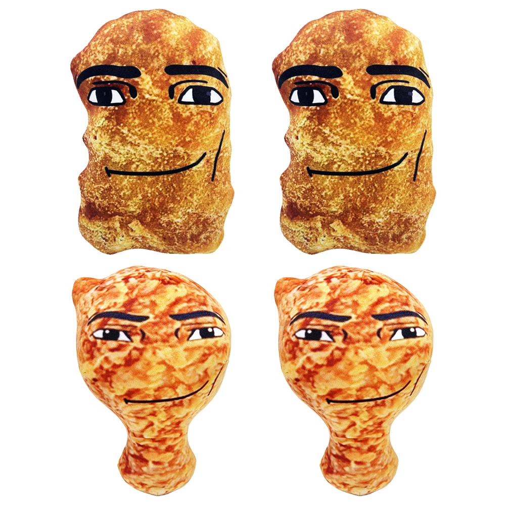 Cute Stuffed Animal Doll Cute Chicken Nuggets Stuffed Plush Toy Cartoon Chicken Nuggets Anime Smiling Doll for Kids and Adults