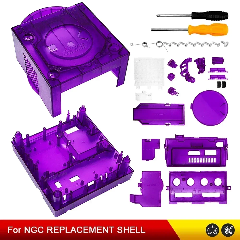 8 FARBEN Eisblaues transparentes Gehäuse Ersatzgehäuse für Gamecube NGC DOL-001 und DOL-101 Spielkonsole Gaming-Zubehör – Detail 32