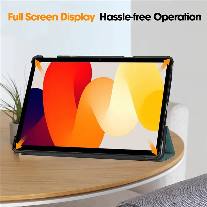 Couro Tri-folding Stand Tablet Case Capa Shell Magnético para Xiaomi Redmi Pad se 11 2023 pu - Imagem 5