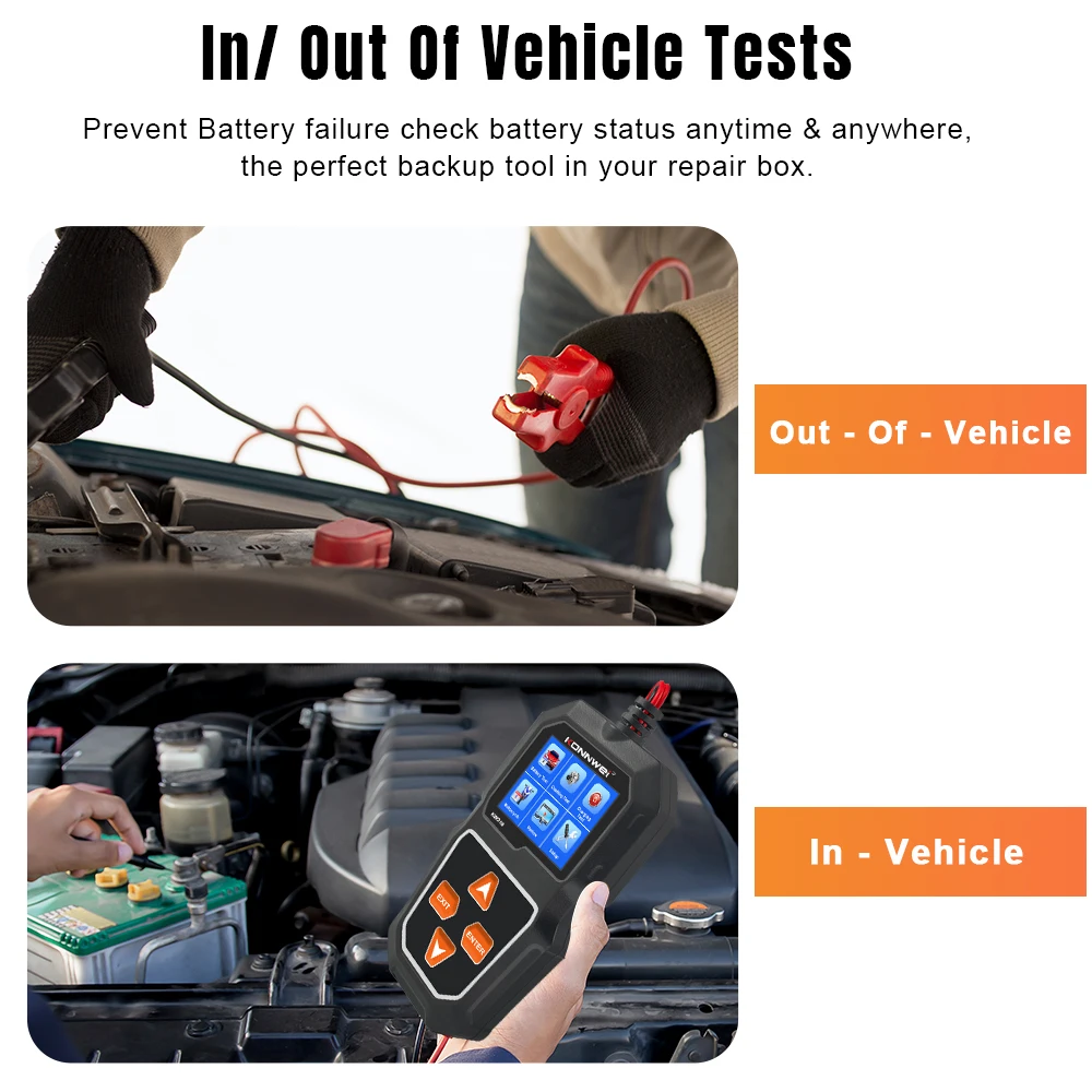 New KW218 Car Battery Tester 12V Motorcycle Auto Battery Analyzer 100 to 2000 CCA Car Moto Cranking Charging Test Battery Tools 4