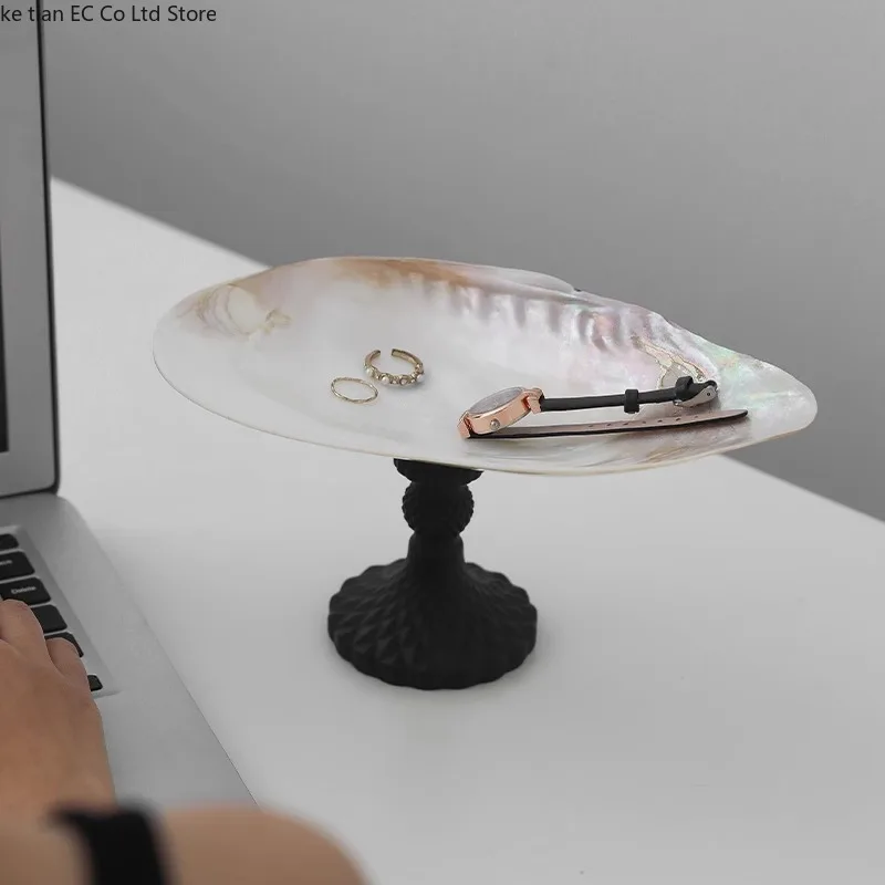 Creative Clam Shell Decoration Plate Earrings Rings Jewelry Dish Living Room Fruit Plates Dining Table Storage Trays Home Gift 5
