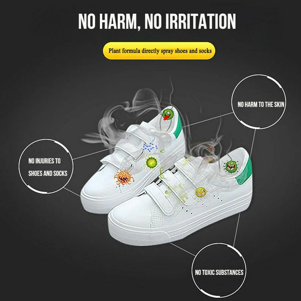 Description Picture 6 of itemJemeesen 100ML Foot Shoes Deodorizer Spray Foot Deodorant Spray Remove Feet Odor Freshener Shoes Odor Eliminator Socks Foot Care