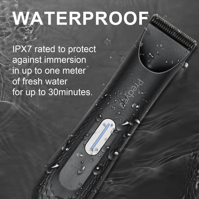Electric Trimmer for Men's Groin Hair: Versatile Body Groomer and Waterproof Pubic Hair Trimmer with Replaceable Ceramic Blade 2
