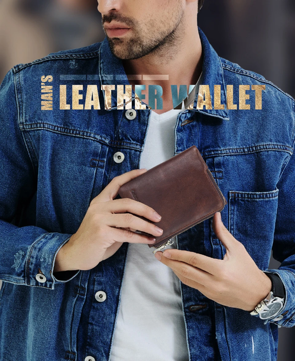 Kontakt Echt leder Männer kurze Brieftaschen hochwertige Karten halter Münz geldbörse Geld klammer männliche Mini Brieftasche Herren tasche Handtaschen – Detail 1