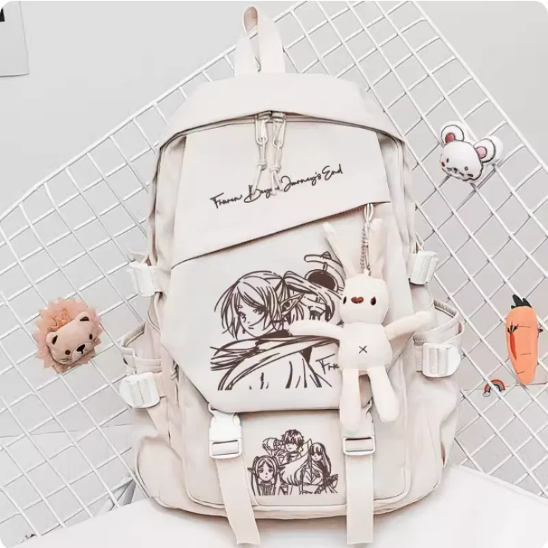Anime Frieren at the Funeral Schoolbag Fashion Casual Belt Teenagers Student Backpack Handbag B1315