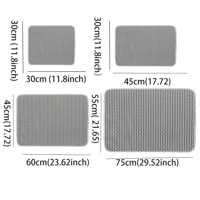 Cat Litter Mat Waterproof Double Layer EVA Foldable Pet Litter Mat Non-slip Sand Trapping Pad Washable Bed Mat Clean Pad Product 6