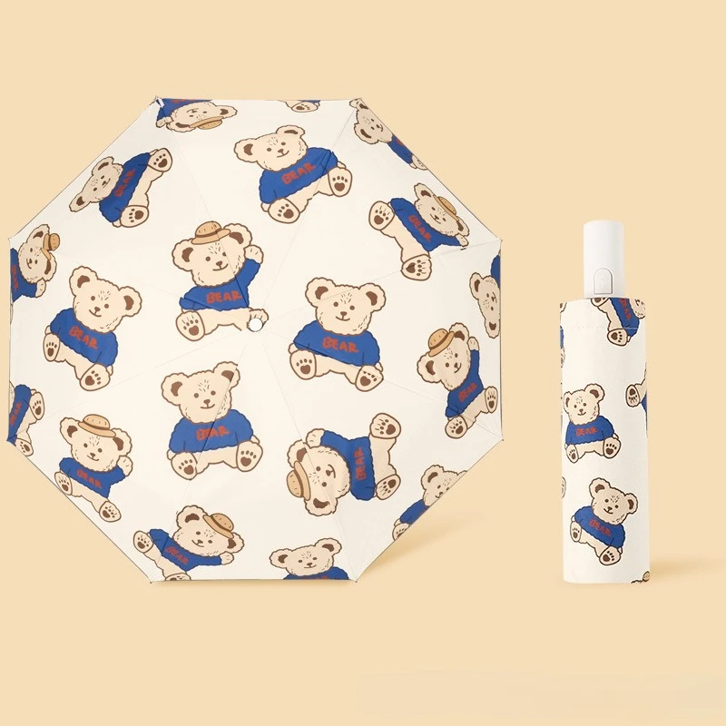 Waterproof Automatic Umbrella with Reflective Strip for Kids