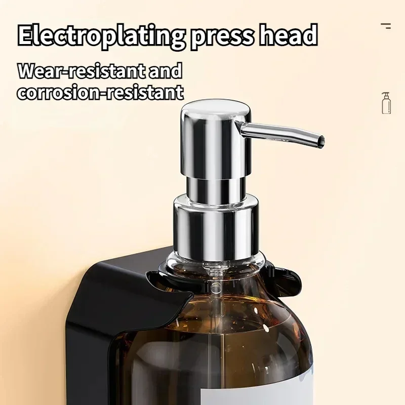 Hotel Shampoo and Shower Gel Separate Bottles Refillable Wall Mounted No Punching Hand Sanitizer Boxes Manual Soap Dispensers 2