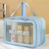 New Thick Dry-Wet Separation Partition Toiletry Bag Portable Double-Layer Cosmetic Storage Bag for Travel, Beach, Pool Bathing 1