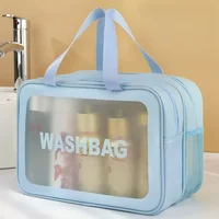 New Thick Dry-Wet Separation Partition Toiletry Bag Portable Double-Layer Cosmetic Storage Bag for Travel, Beach, Pool Bathing 1