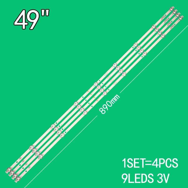 4 шт./комплект, 890 мм, подсветка для телевизора подсветка для телевизора dexp 28a3000 h28b7100c 530 мм 52 светодиода
