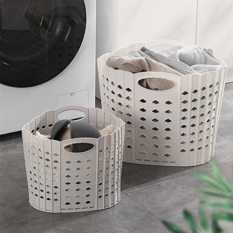 1pc Foldable Wall Mounted Laundry Basket With Hollow Out Design, Bathroom  Gap Storage Hamper