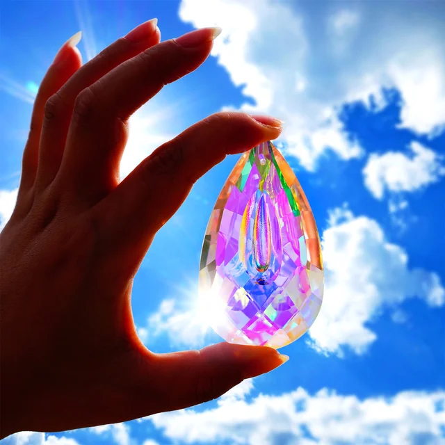 76 Mm Ab Bevonócsillár Kristályprizmák Suncatcher Az Ablakhoz Szivárványkészítő Lógó Kristályok Medál Beltéri Dekoráció Ajándék - Image 6