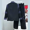 PFHQ Tie-dyed Designer Gradient Suit Set Loose Casual Shoulder Padded Jacket Two-piece Sets Long Sleeve Contrast Color 21E1254 2