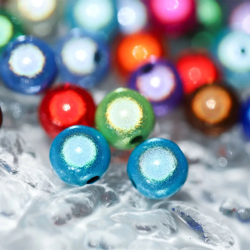 Satin Luster Imitation Pearl Glass Beads - Round, Dyed, Loose Spacer Beads for Jewelry and Vase Filler