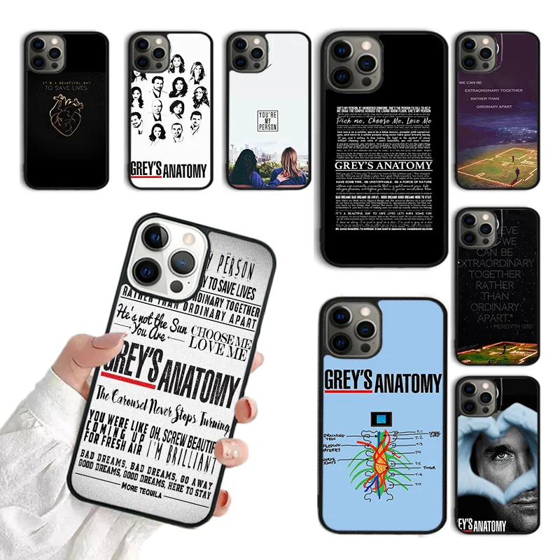 Greys Anatomy Tv Custodia Morbida Per Iphone 15 Se2020 11 12 13 14 Pro Max Mini Cover Per Iphone Xs Max Xr 6 7 8 Plus Fundas