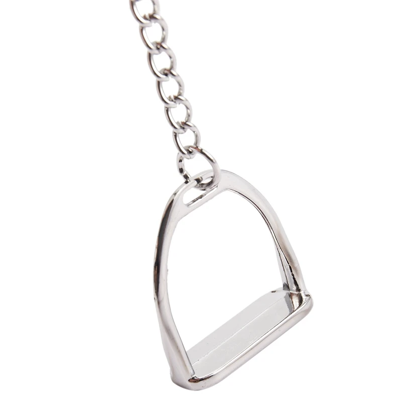 4Pcs Simple Elegant Design Western Stirrup Keychain Key Ring Hanger Tool For Men Women Equestrian Equine Horse Theme