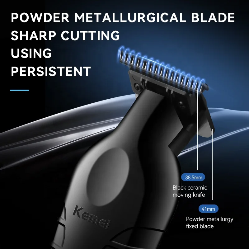 Hair Clipper Hair Trimmer Kemei KM-2299 Cordless Trimmer Type-c Rechargeable Electric Hair Clipper Barber Zero Gapped Finish Hair Cutting Machine 7000RPM