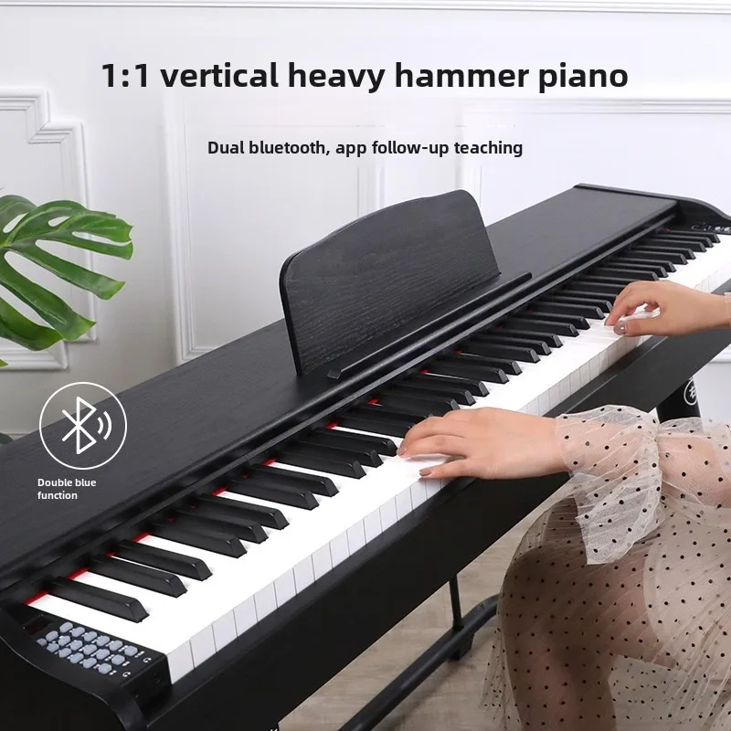 The 88-key portable teaching electric piano is generally used for professional grading 88001