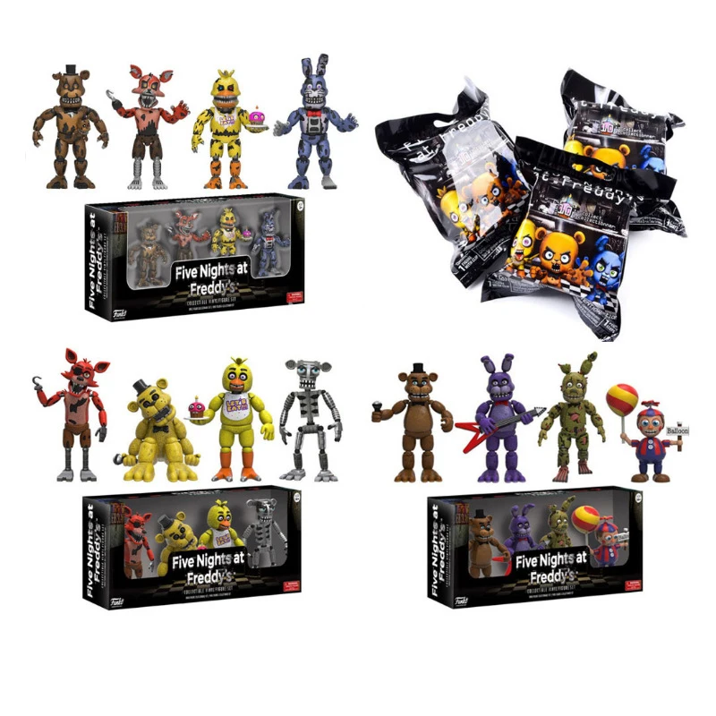 PACK OF 5 FIVE NIGHTS AT FREDDY'S SECURITY BREACH FIGURES 5