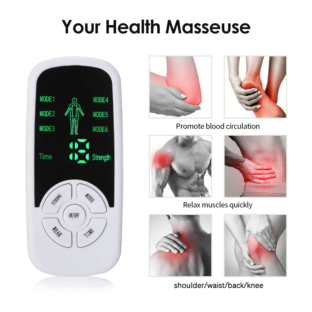 6 Modes TENS Electric Massager Muscle Relax Device