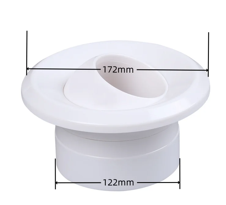 Ventilation Pipe Valve Aluminum alloy 125mm spherical nozzle central Ventilation adjustable remote jet fresh air system outlet valve