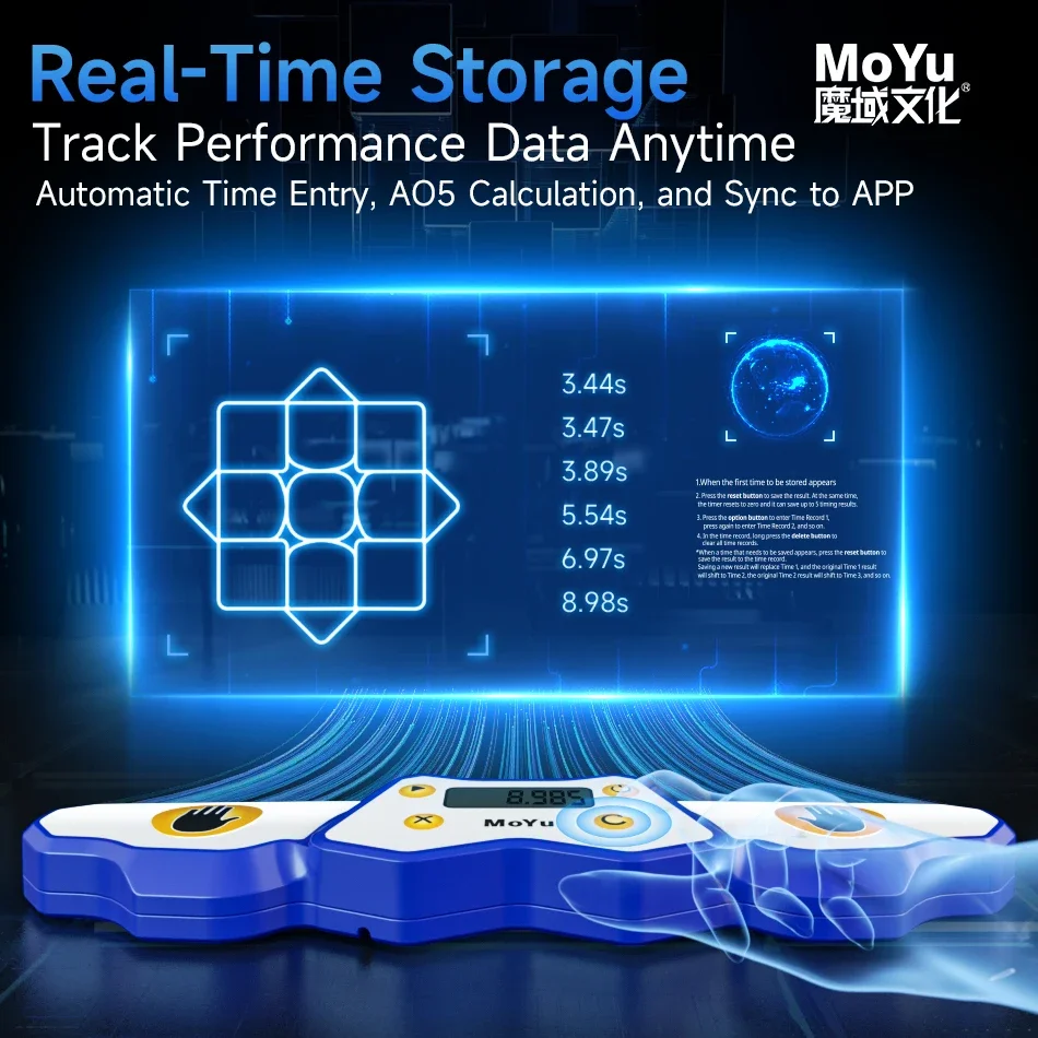 [JudyCube] Moyu AI Timer Large Display Specially Designed for Racing Competitions Moyu Timer Smart Professional Games 3