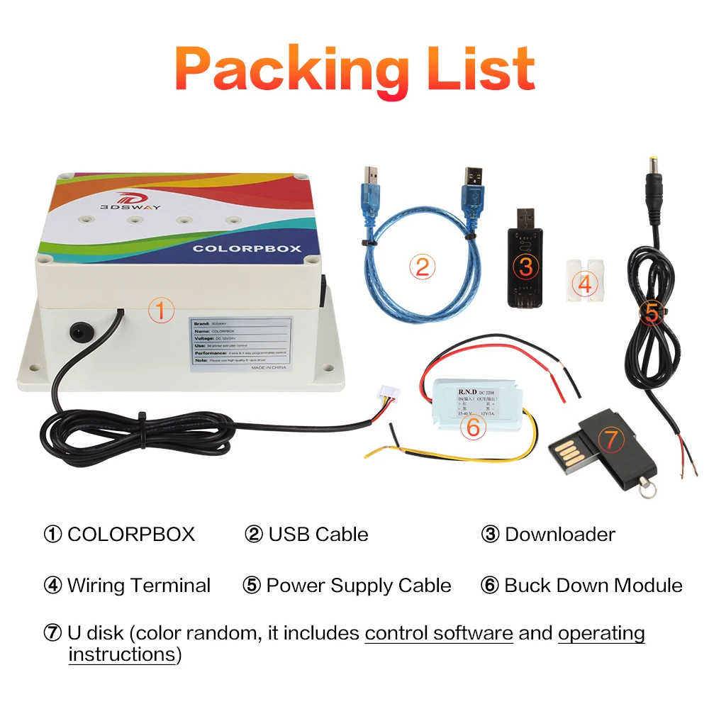 3Dプリンター部品,独立した制御付きマルチカラーボックス,fdm互換押出