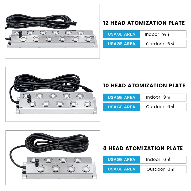 4/6/8/10 ヘッド超音波ミストメーカー噴霧器ステンレス鋼空気加湿器温室水耕栽培用高品質 DC 48V 4/6/8/10 ヘッド超音波ミストメーカー噴霧器ステンレス鋼空気加湿器