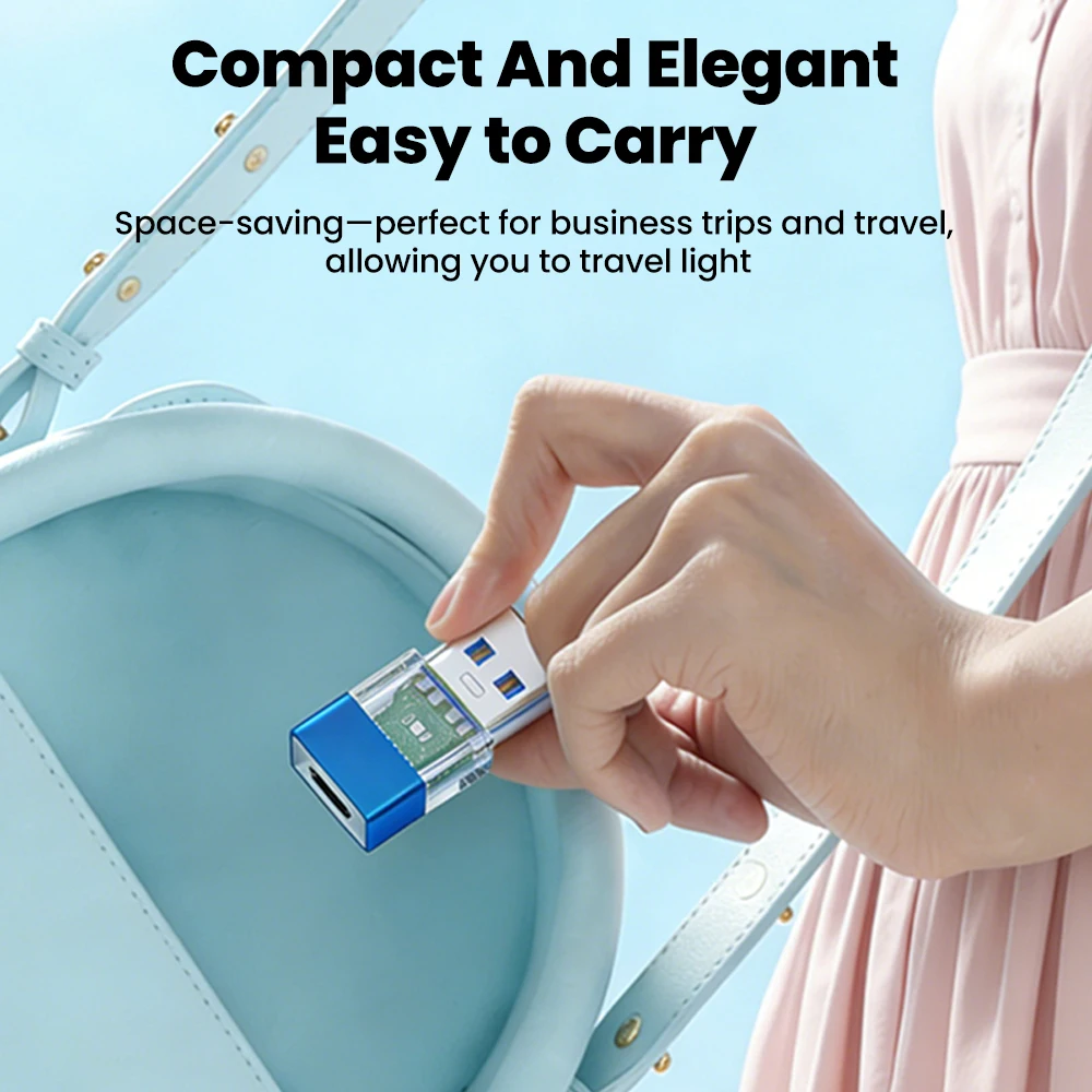 USB 3.0 to Type C OTG 어댑터, LED 표시등 포함 고속 충전, USB A형 to USB C형 변환 컨버터, 맥북 노트북, 삼성용