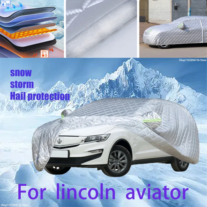 

For lincoln aviator Outdoor Cotton Thickened Awning For Car Anti Hail Protection Snow Covers Sunshade Waterproof Dustproof