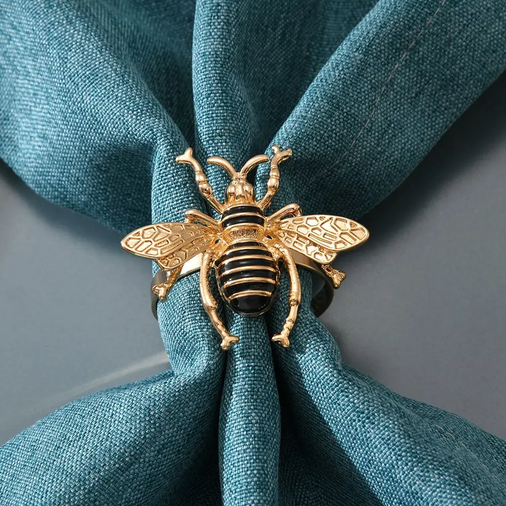 6Pcs/Lot Bumblebee Napkin Rings Honey Bee Napkin Ring Wedding Insect