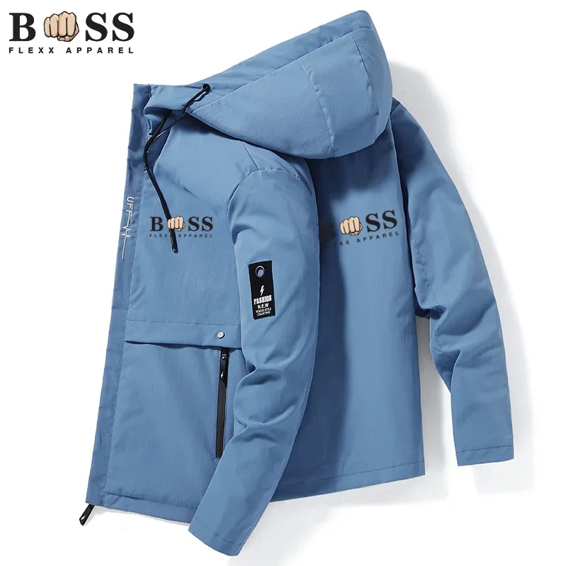 BSS FLEXX APPAREL Jacket Men's Windbreaker Zip Coat Spring Autumn Casual Work Jacket Fashion Outdoor Adventure