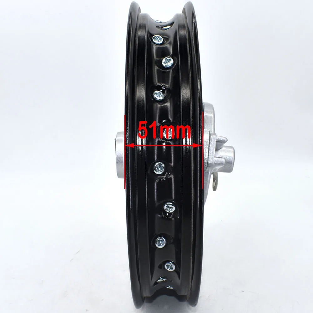 10 Inch Rims 1.40-10" Aluminum Alloy Circle Drum Brake Hub 12mm Front Wheel Axle For Small Kid's Dirt Pit Bike Motorcycle