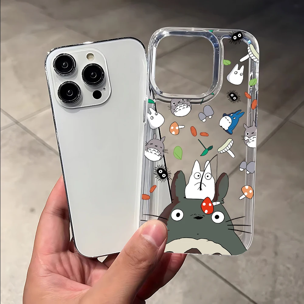 Charming Totoro Anime Clear Phone Case
