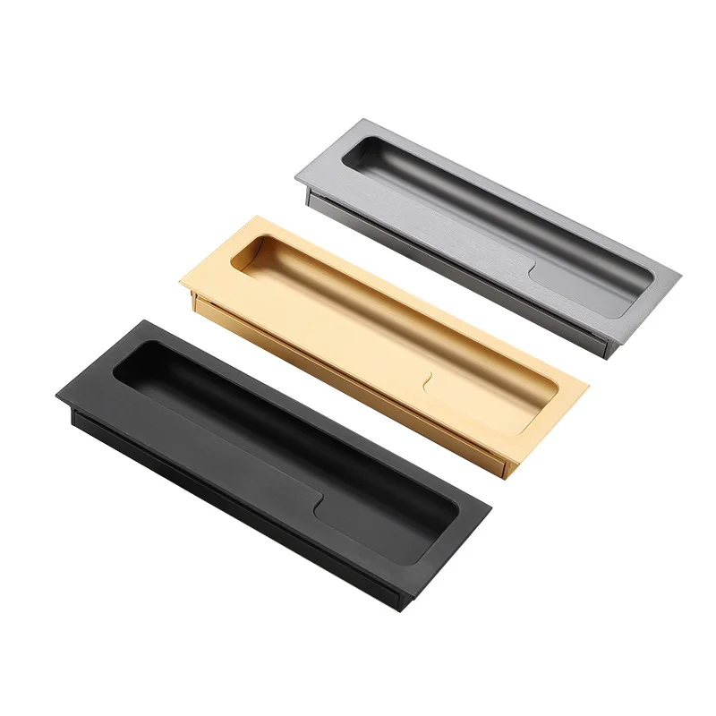 

Embedded Stealth Door Handle Black/ Gray/ Gold Sliding Door Pull Slotted Drawer Cupboard Wardrobe Hidden Door Handles