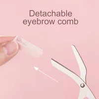GECOMO Eyebrow Trimmer two-piece set Scratch-resistant Eyebrow Trimming Blade And Portable Eyebrow Scissors For Beginner 2