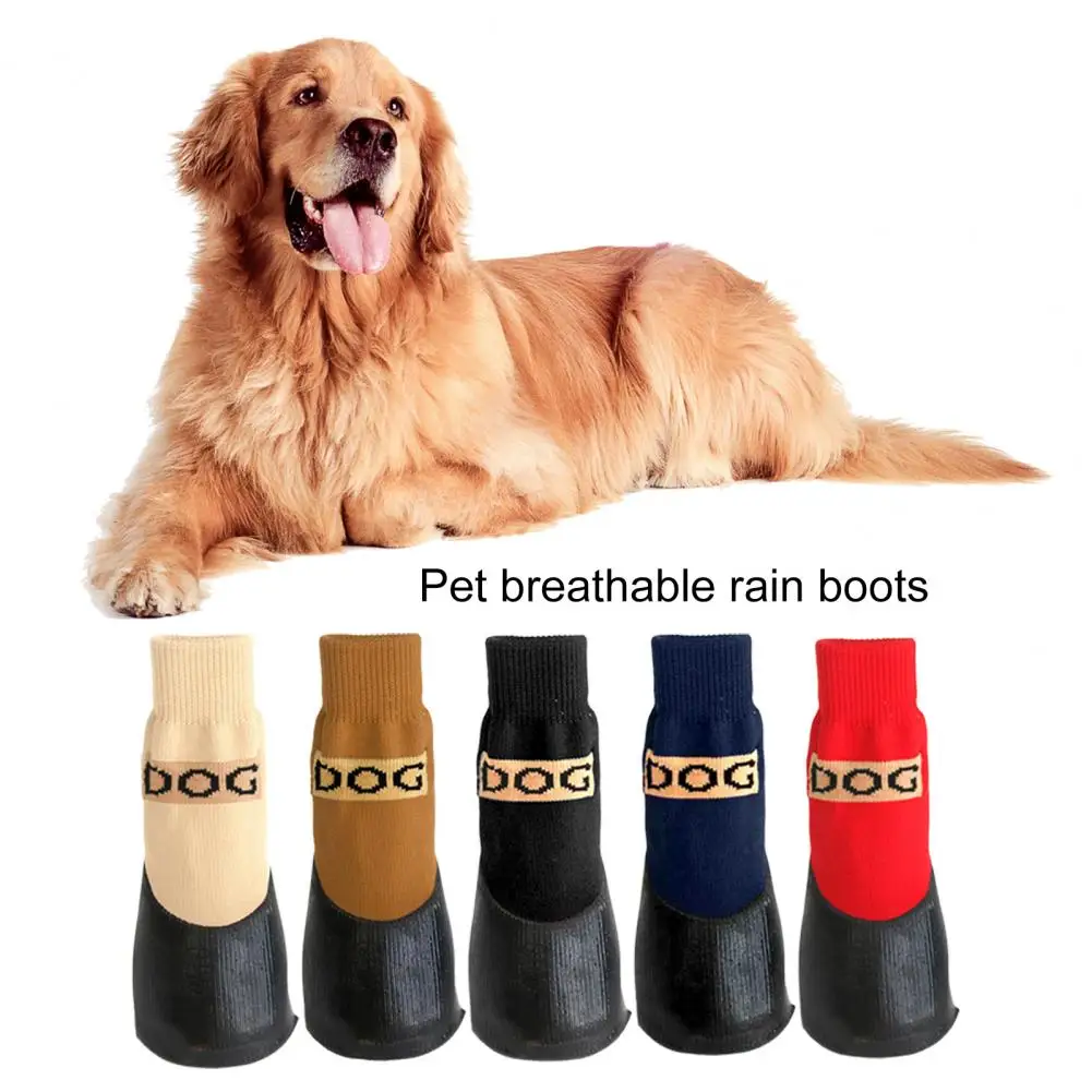 Non-Slip Dog Socks Knitted Pet Puppy Shoes Christmas for Small Medium Large  Dogs