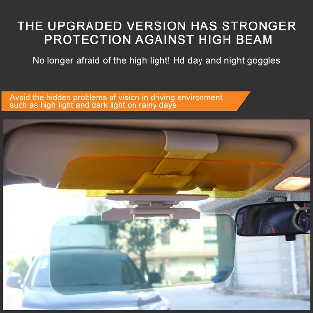 Hd Car Sun Visors Anti-glare Dazzling Goggle Day & Night 2-en-1 Car Visor  Vision Driving Mirror, Économisez Plus Avec Les Offres De